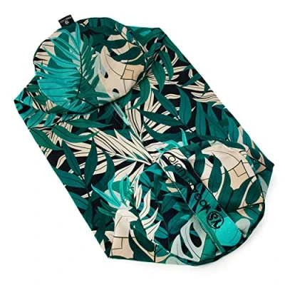Image of Yoga Studio Spare Organic Cotton Bolster Covers With Handle And Zipper (Green Jungle)