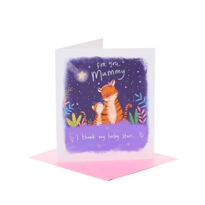 Image of UK Greetings Mother&#039;s Day Card for Mummy Cute Tigers Design