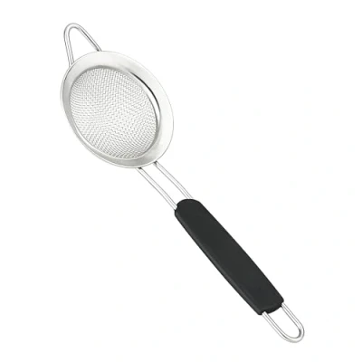 Image of Black Sieves and Strainers Set Metal Sieve Stainless Steel, Fine Mesh Strainer Kitchen Mesh, Sive Cooking, Flour for Baking Rust Free Seive(8 cm)