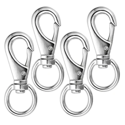 Image of Dog Lead Clip Clasp Heavy Duty Swivel Eye Bolt Snap Hooks Pet Leashes Trigger 4pcs for Linking Collar Bag Strap