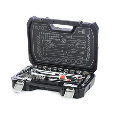 Image of YATO YT 38782 Socket Set 1/4 inch and 1/2 (72 Pieces)