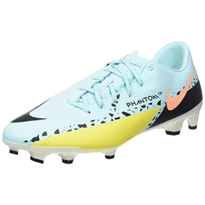 Image of Nike Unisex Phantom GT2 Academy MG Sneaker, Glacier ICE/Black Yellow Strike, 11 UK