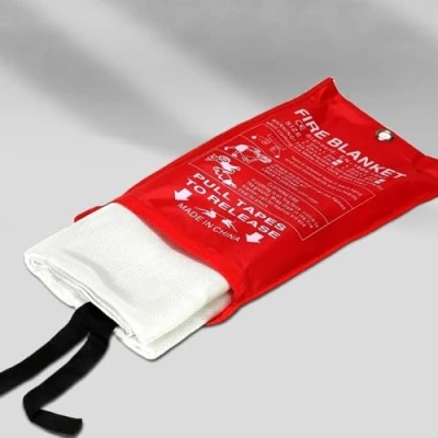 Image of SHOPNIX 1M x Fire Blanket 1 Pack Kitemarked Fiberglass Suppression for Kitchen, Home, Office &amp; Caravan Easy to use