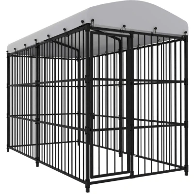 Image of vidaXL Outdoor Dog Kennel with Roof 300x150x210 cm