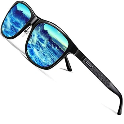 Image of ROCKNIHGT Fishing Polarized Sunglasses for Men Women Blue Mirrored Beach Outdoor Al Mg Big Head Sunglasses…