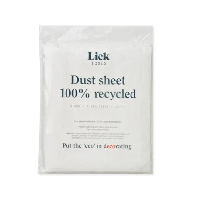 Image of Lick Biodegradable Dust Sheets 10 Pack 3.65m x for Decorating, Heavy Duty Decorating Sheets, Plastic Painting 12ft Paint Cover