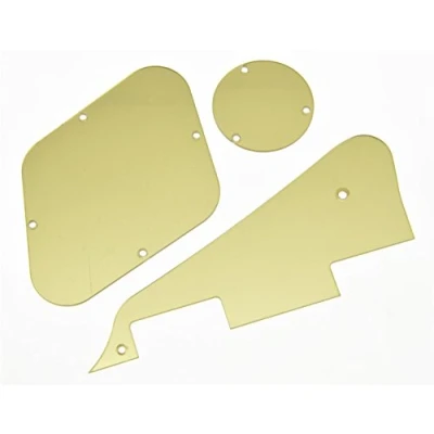 Image of KAISH Gold Mirror LP Pickguard Back Control Plate Switch Cavity Covers for Epiphone Les Paul