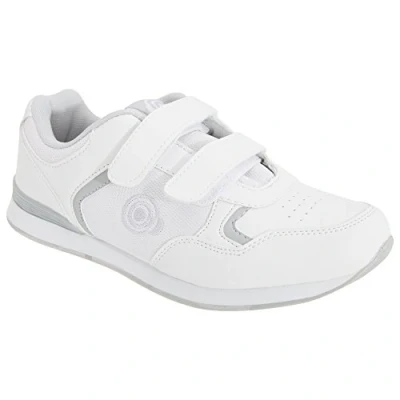 Image of Dek Womens/Ladies Lady Skipper Touch Fastening Trainer Style Bowling Shoes (6 UK) (White/Grey)