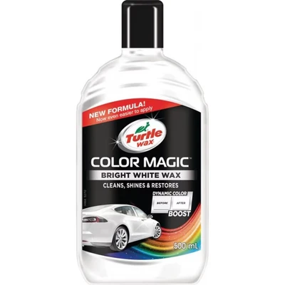 Image of Turtle Wax 52712 Professional Finish Color Magic Car Paintwork Polish Restores, Cleans &amp; Shines Long Lasting Protection with Dynamic Boost Easy to Use White, 500m