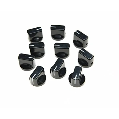 Image of Dopro 10pcs Guitar AMP Effect Pedal Knobs Pointer Knob with Set Screw Black