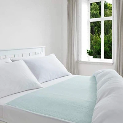 Image of Washable Incontinence Pad Bed Protector Sheet (Double Size with Tucks,85x135 cms,33½&quot; x 53&quot;)