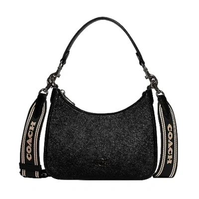 Image of Coach HOBO Crossbody IN Crossgrain Across body bag, Size: One Size, Black