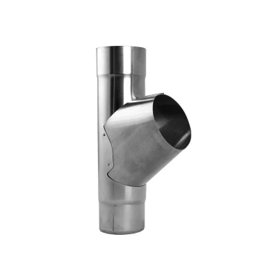 Image of Lindab Magestic 87mm Galvanised Steel Downpipe Branch