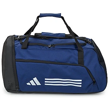 Image of adidas Unisex Essentials 3 Stripes Duffel Bag, Dark Blue/White, M