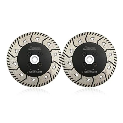 Image of SHDIATOOL Diamond Cutting Grinding Disc 2PK 5 Inch / 125mm Dual Blade Saw for Granite Marble Concrete