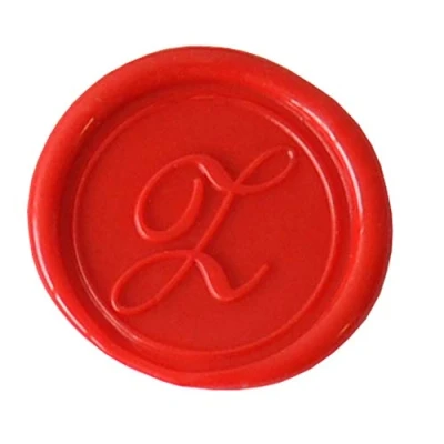 Image of Herbin 40126T Copperplate round seal with varnished wooden handle, letter Z