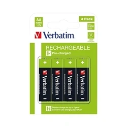 Image of Verbatim AA Rechargeable Batteries 4 Pack