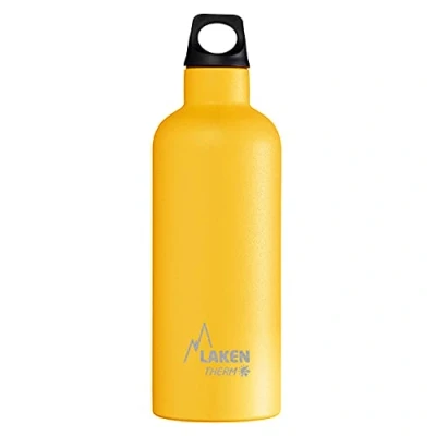 Image of LAKEN Futura Thermal Bottle 18/8 Stainless Steel and Double Wall Vacuum, Unisex Adult, Yellow, 500 ml