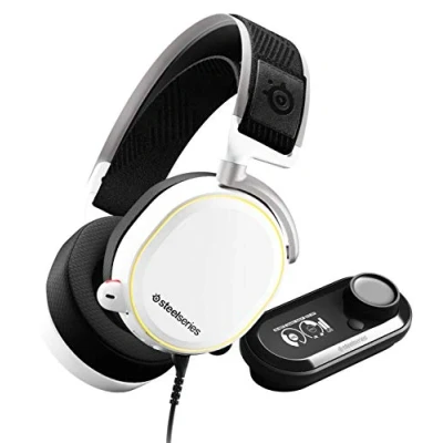 Image of SteelSeries Arctis Pro + GameDAC Wired Gaming Headset Certified Hi Res Audio Dedicated DAC and Amp for PS5/PS4 PC White