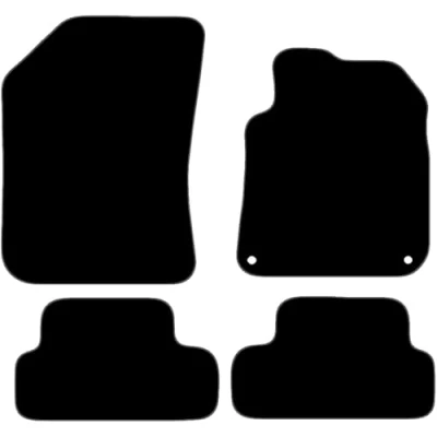 Image of Carsio Carpet Car Mats For Peugeot 308 GT 2015 2017 Tailored Fit Floor Mat Set Complete Accessory Black Custom Fitted All Weather, Anti Slip Backing &amp; Grey Trim