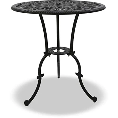 Image of Centurion Supports BANGUI Garden &amp; Patio Black Cast Aluminium BistroTable