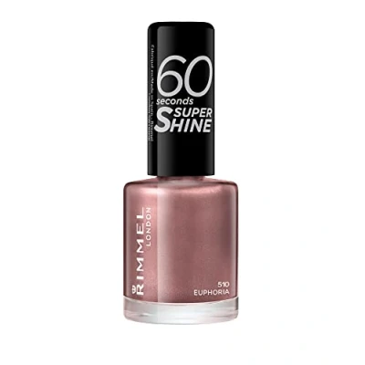 Image of Rimmel 60 Seconds Super Shine Nail Polish 8 ml, Euphoria nude/shimmer