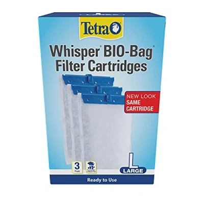 Image of Tetra Whisper Bio Bag Filter Cartridges For Aquariums Ready To Use BLUE, Large, 3 Count (Pack of 1)