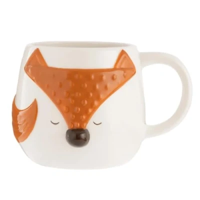 Image of Price &amp; Kensington Ceramic Coffee Mug Latte Tea Cup Woodland Fox Choco Hot Chocolate Beverages Brew 570ml