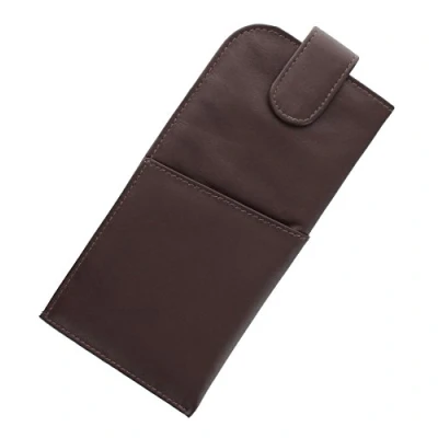 Image of Mala Leather Soft Slim Nappa Glasses Case With Tab Fastener 5104_14m