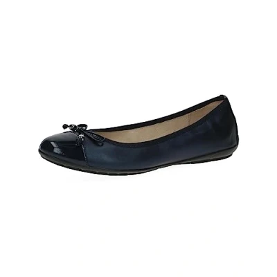 Image of Caprice Women&#039;s 9 22109 28 Ballet Flat, Navy Comb, 5 UK