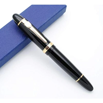 Image of JINHAO 159 Fountain Pen M Nib (Black with Golden Clip)
