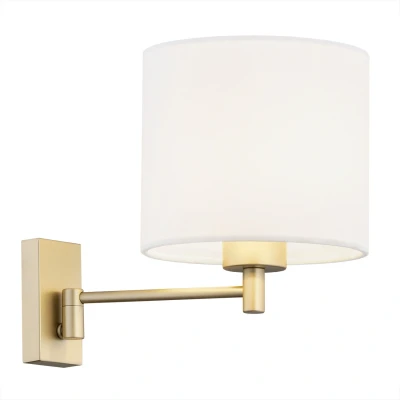 Image of Dolce Wall Lamp With Shade White, Gold
