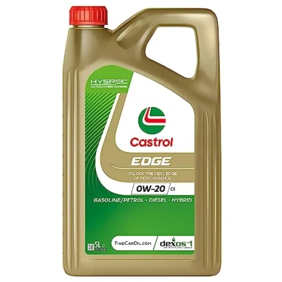 Image of Castrol EDGE 0W 20 C5 Engine Oil 5L, Gold