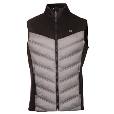 Image of Calvin Klein Mens Performance Hybrid Gilet Silver/Black XXL