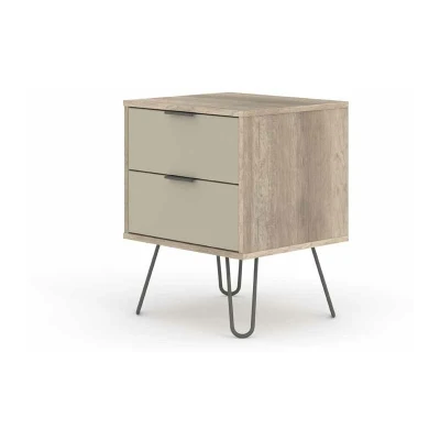Image of Core Products Augusta Driftwood 2 Drawer Bedside Cabinet