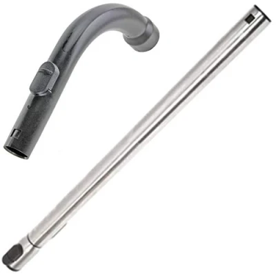Image of SPARES2GO Extension Rod Tube + Handle Compatible with Miele C2 C3 S2110 S6240 S8320 Cat &amp; Dog (35mm)