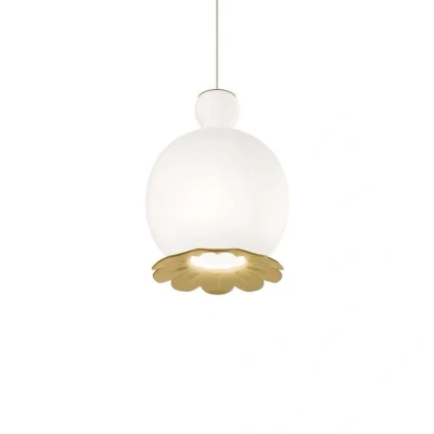 Image of Kundalini Opyo hanging light, handblown, brass