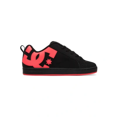 Image of DC shoes Court Graffik Trainers, Women&#039;s, Size: 4, Black hot pink