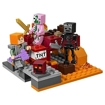 Image of LEGO Minecraft The Nether Fight 21139 Building Kit (84 Piece)