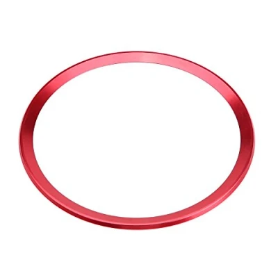 Image of Fydun Steering Wheel Cover Trim, Car Decor Aluminum Alloy Ring Trim for A1 A3 A4 A5 A6 Q3 Q5(Red)