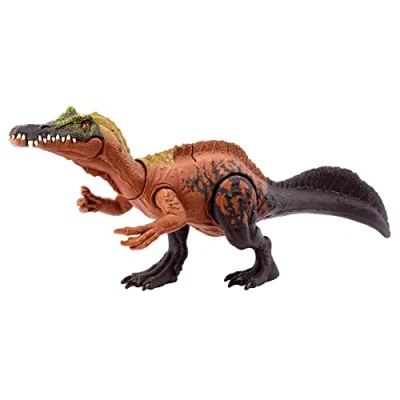 Image of Mattel Jurassic World Dinosaur Toy Irritator with Roar Sound &amp; Attack Action, Wild Posable Figure, Physical Connected Digital Play, HLP22