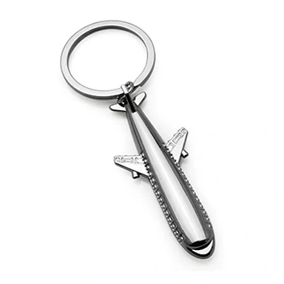 Image of ARFUKA Keyring Airplane Pendant Keychain Metal Key Ring Charm Jewellery Christmas Birthday Gift Keyrings Chain Holder for Men and Women