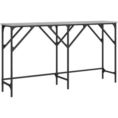 Image of vidaXL Console Table Grey Sonoma 140x29x75 cm Engineered Wood