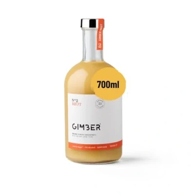 Image of Gimber Organic Ginger Concentrate 700ml l New Recipe Less Sugar Alcohol Free Drink Made from Ginger, Yuzu Fruit and Lemon Thyme Brut The