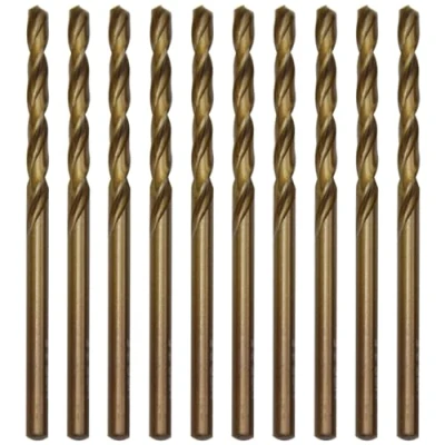 Image of CEEYSEE 10Pcs Drill Bits 3.5mm HSS Bit Straight Shank Twist Titanium Jobber Sets for Stainless Steel,Aluminum, Plastic and Wood (3.5mm/MHZT)