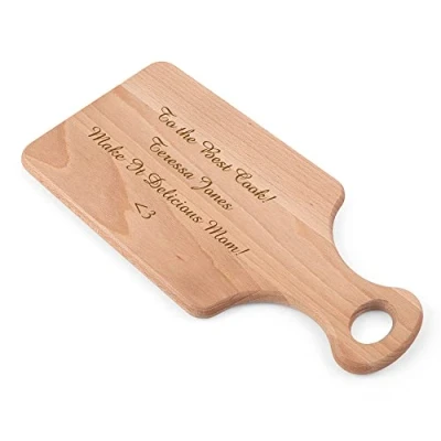 Image of Personalised Paddle Beech Wood Chopping Board