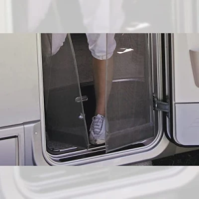 Image of Fiamma Motorhome Mosquito 2 Panel Door Screen protects your family from insects