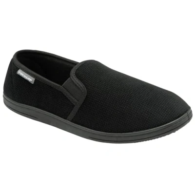Image of DUNLOP House Slippers for Men Memory Foam Indoor Home Bedroom Comfortable Fleece (Black, UK Footwear Size System, Adult, Men, Numeric, Medium, 11)
