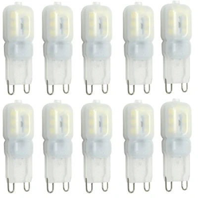 Image of Aoxdi Dimmable G9 LED Bulb 2.5W, Cool White, 14 SMD 2835 Lamp, Light, AC220 240V, 10 Pack (Cool White)