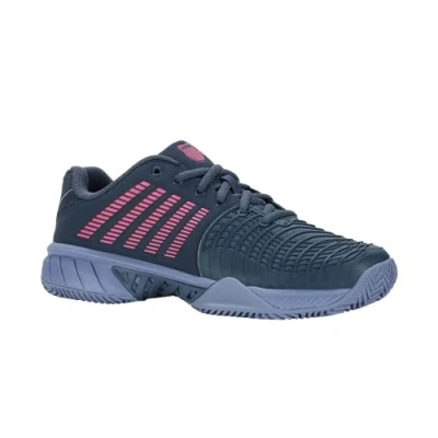 Image of K Swiss Women&#039;s Express Light 3 HB Tennis Shoe, Orion Blue Infinity Carmine Rose, 4 UK